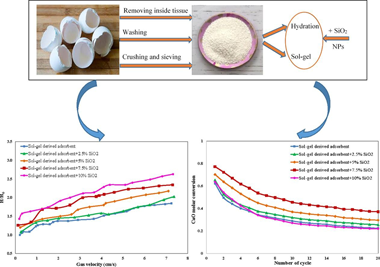 A novel, green, cost-effective and fluidizable SiO2-decorated calcium-based adsorbent recovered from eggshell waste for the CO2 capture process-1